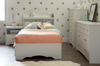 Commode à 5 tiroirs Tiara - Blanc pur | Commode Tiara 5 Tiroirs - Blanc solide | D83GL4EO