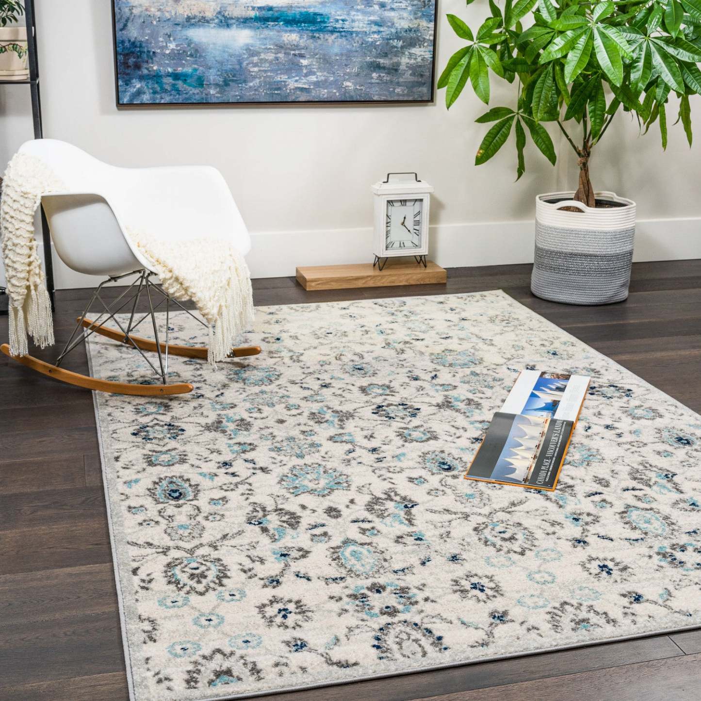 Tapis Roma Paradise bleu 7 x 10 | D80GUHFA