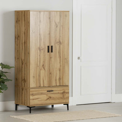 Armoire-penderie Musano avec portes et tiroirs - Chêne Nordik | Musano Armoire Penderie Avec Portes Et Tiroir - Chene Nordique