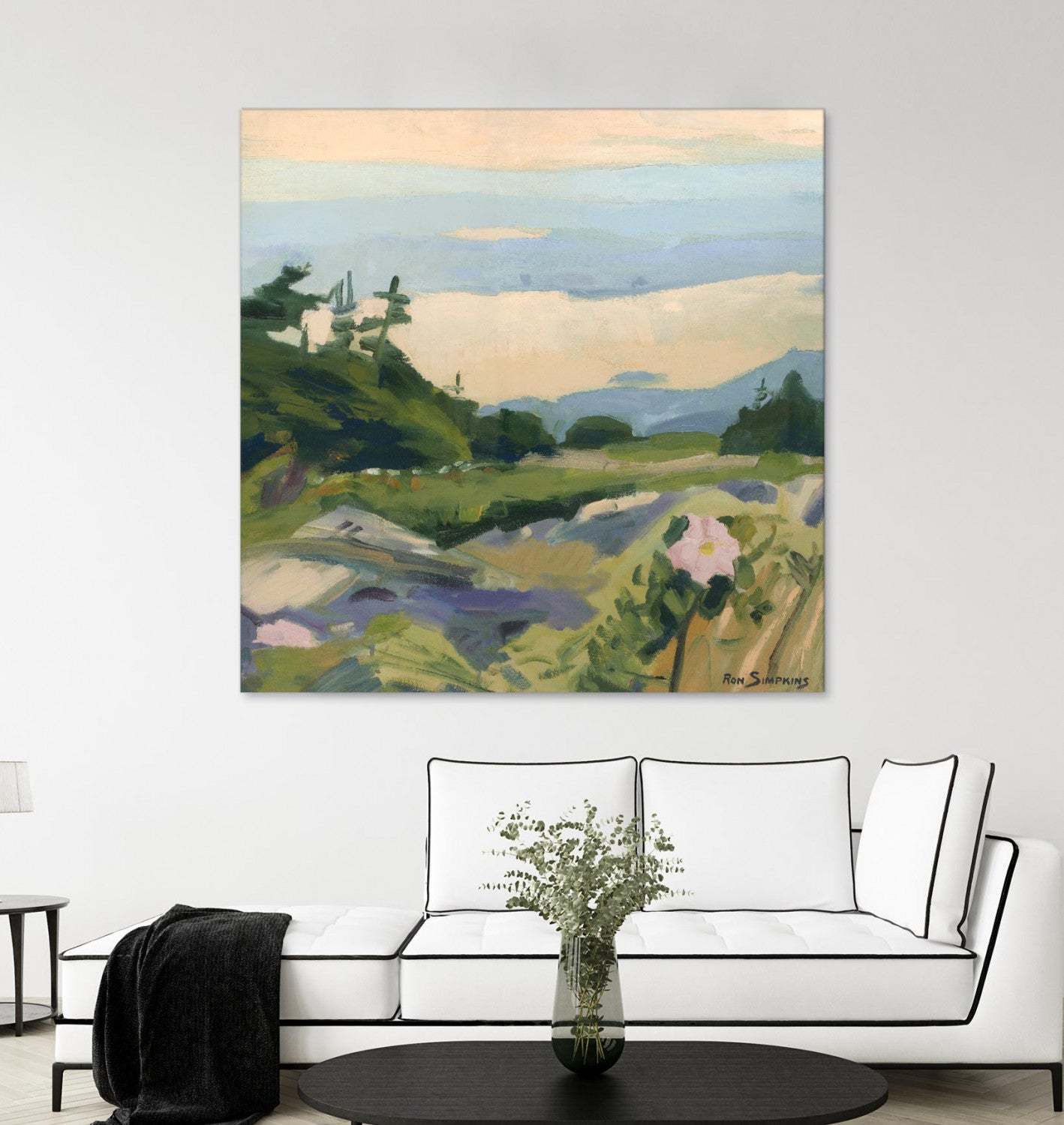 Œuvre d'art murale géante « Top Of The World » 54 x 54