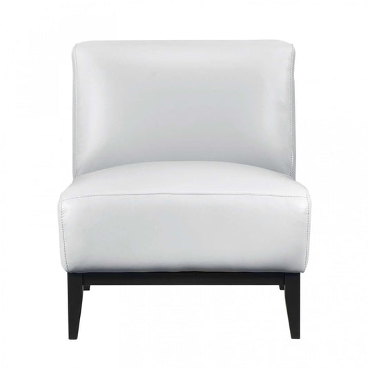 Fauteuil d'appoint Murdock en cuir argenté | Fauteuil D'appoint Murdock En Cuir Argenté