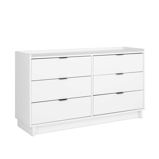 Prepac Simply Modern 52.5 6-Drawer Dresser - Blanc|Commode Simply Modern de Prepac de 52,5 po à 6 tiroirs - blanche