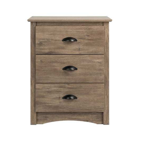 Salt Spring 3-Drawer Tall Nightstand - Drifted Grey|Table de nuit haute Salt Spring à 3 tiroirs - gris délavé