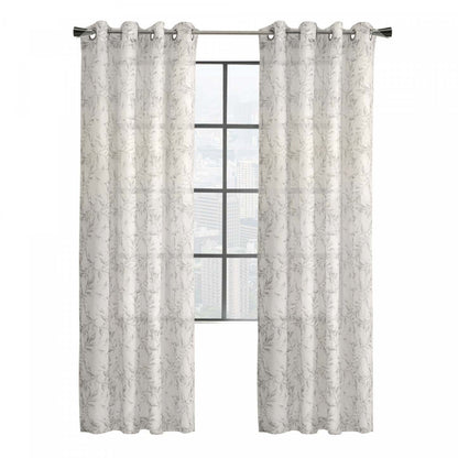 Panneau de rideau filtrant la lumière à œillets Jenny gris d'Habitat - 52 x 95