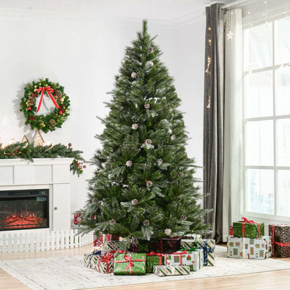 Homcom 7ft Arbre De Noël Artificiel Avec 986 Branches|Homcom Arbre De Noël Artificiel De 7 Pieds Avec 986 Branches