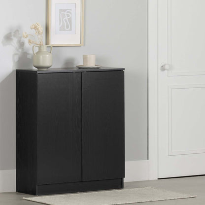 Armoires d'appoint Arum à 2 portes - Chêne noir | Armoires décoratives Arum à 2 portes - chêne noir