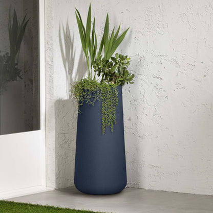 Dalya Tall Outdoor Pot Planter - Blue|Cache-pot haut Dalya pour l'extérieur - bleu