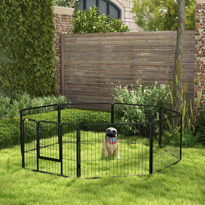 Pawhut Parc Pour Chien, Enclos D'exercice Pour Chiots En Metal, Résistant, Pour L'extérieur Et L'intérieur, Diy|Pawhut Dog Playpen, 8 Panneaux, 23.5 De ​​Hauteur, En Metal, Enclos D'exercice Pour Chiots, Desig