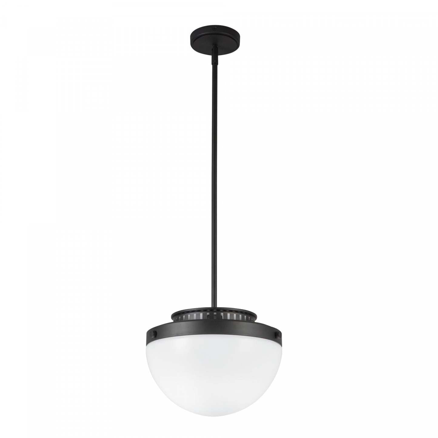 Lampe suspendue Dahlia à 1 ampoule 12, lampe noire | Suspension A 1 lampe Dahlia De 12 po, Noire