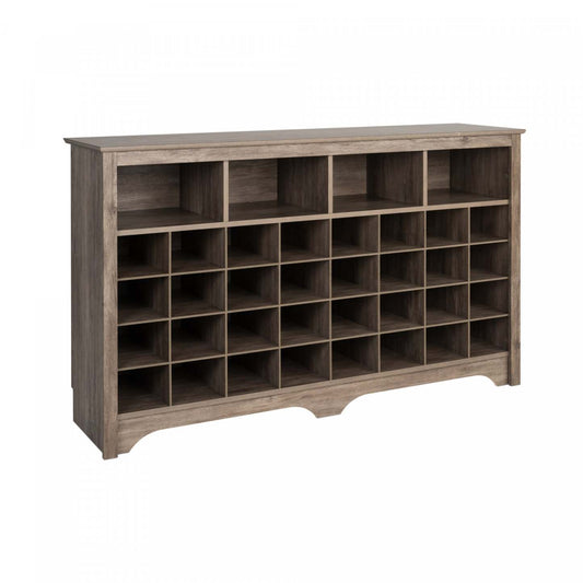 Shoe Cubby Console - Drifted Grey|Console à compartiments pour chaussures - gris délavé