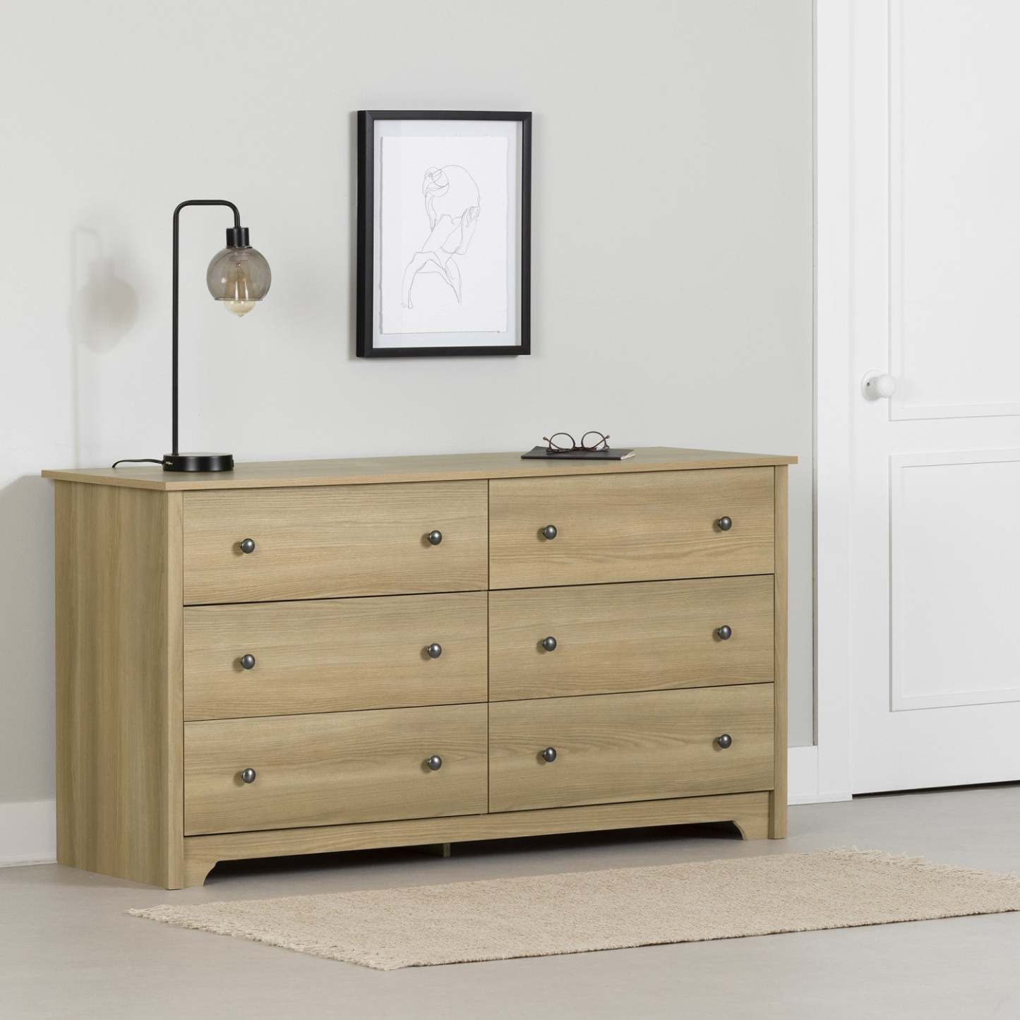 Commode Vito 6 tiroirs - Frêne naturel|Commode Vito à 6 tiroirs - frêne naturel