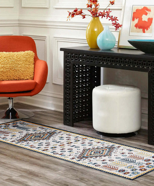 Tapis gris gypsy lavable en machine - 2'6 x 8'0|Carpette Gypsy grise lavable à la machine - 2 pi 6 po x 8 pi 0 po|D86FW52F