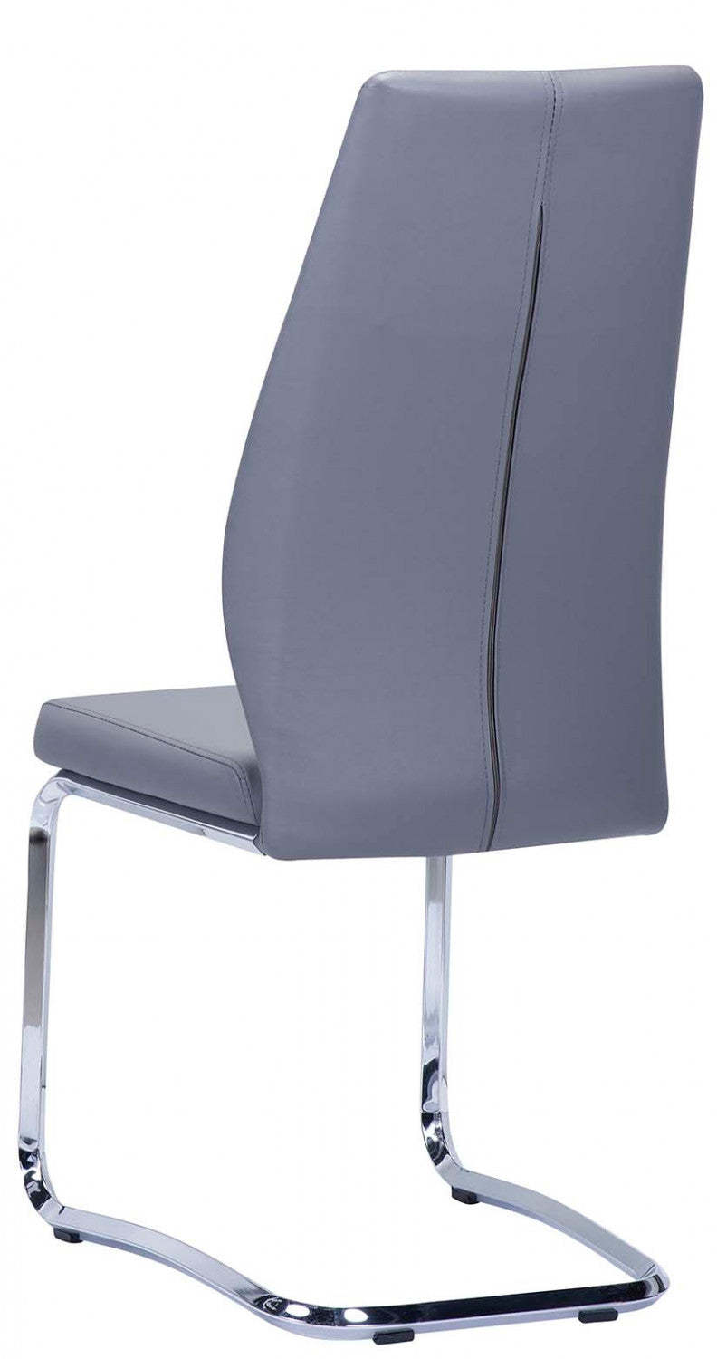 Chaise De Salle A Manger Julius En Similicuir Gris (ensemble De 2) | Chaise de salle à manger Julius, simili cuir gris (ensemble de 2)