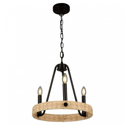 Perris Lustre noir à 3 lumières | Lustre Perris noir à 3 ampoules | D06H7AS8