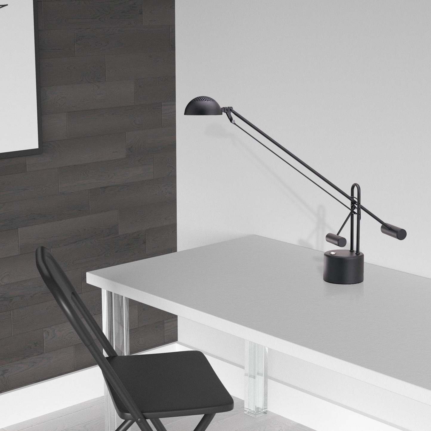 Dainolite LED Desk Lamp 8w Black Finish|Lampe de bureau de Dainolite avec fini noir et ampoule à DEL de 18 W