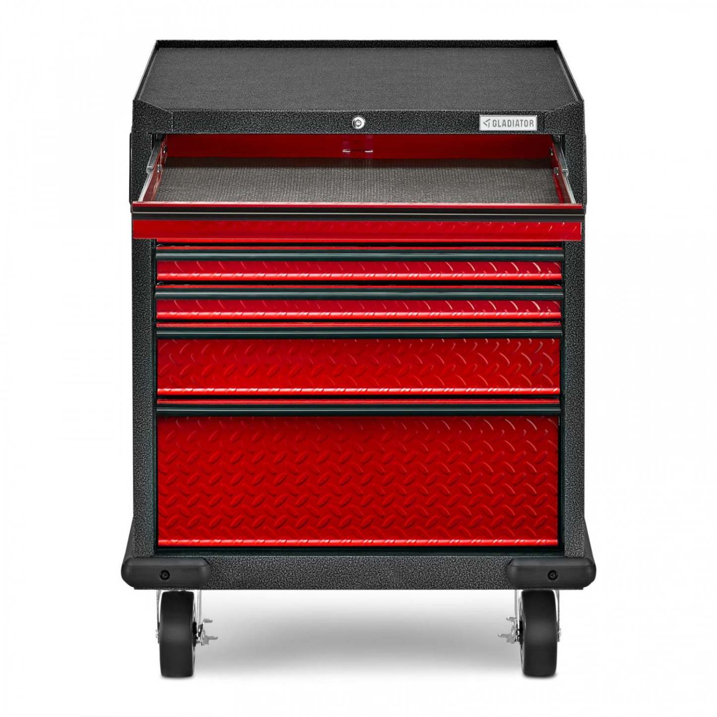 Armoire à outils modulaire de série Premier à 7 tiroirs de Gladiator - bande de roulement rouge