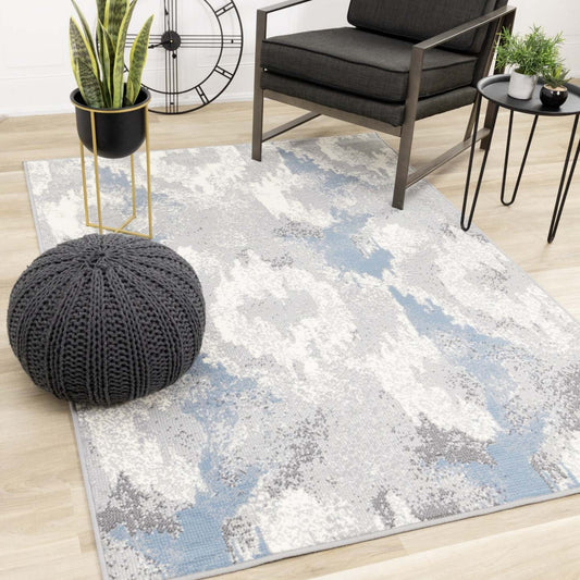 Florence Washed Damask Indoor Area Rug - 4'7 x 6'7|Tapis d'intérieur à motif damassé délavé Florence - 4 pi 7 po x 6 pi 7 po