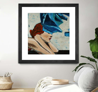 Œuvre murale encadrée noire et mate « On The Rocks » 36 x 36