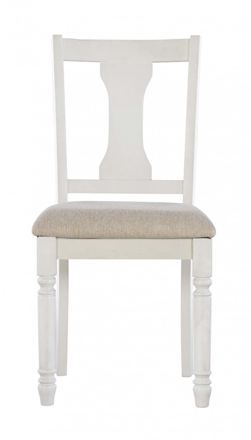 Willow White Fabric Accent Dining Chair - Ensemble de 2|Chaise d'appoint de salle à manger Willow en tissu blanc - ensemble de 2