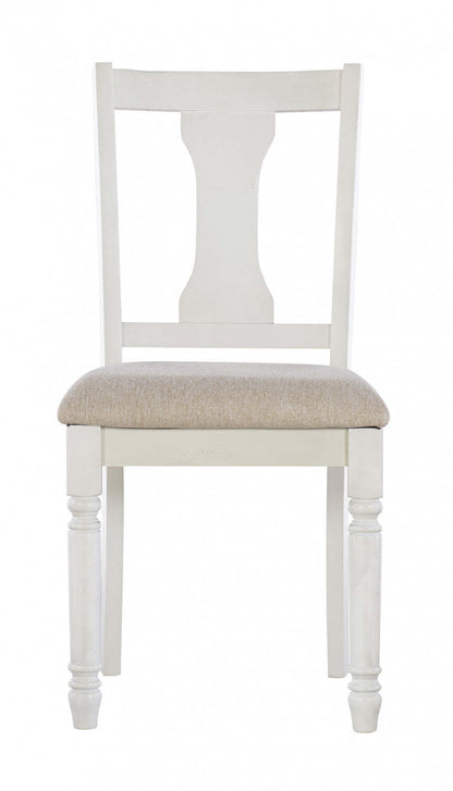 Willow White Fabric Accent Dining Chair - Ensemble de 2|Chaise d'appoint de salle à manger Willow en tissu blanc - ensemble de 2