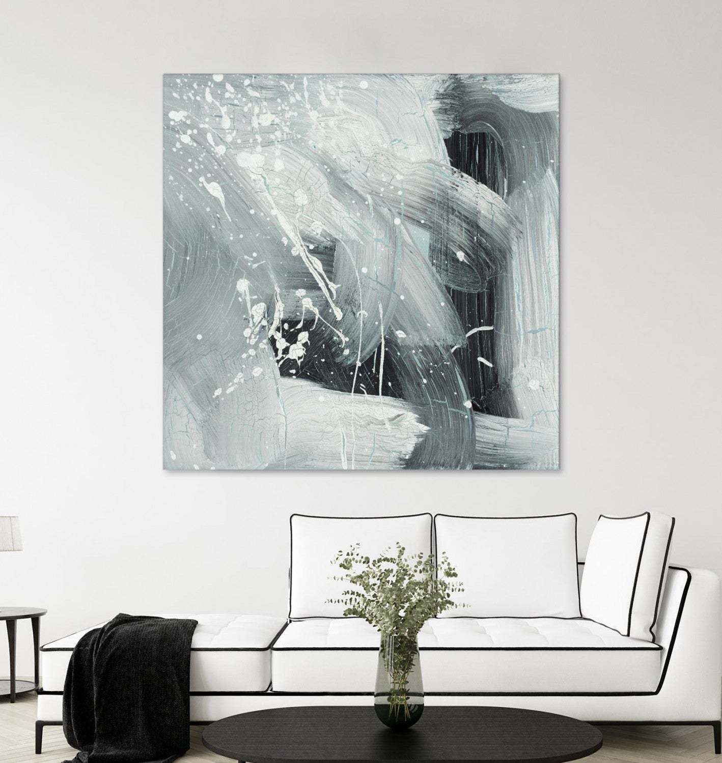 Œuvre d'art murale géante « Petrify Ix » 72 x 72