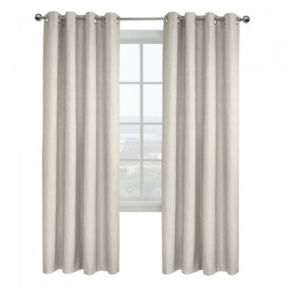 Thermaplus Ethan White Blackout Grommet Curtain Panel - 52 x 95|Panneau de rideau coupe-lumière à œillets Ethan blanc de Thermaplus - 52 x 95