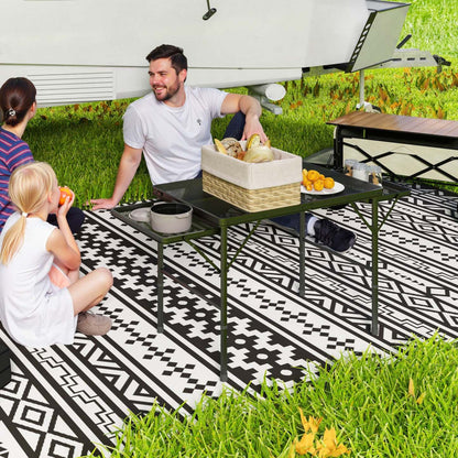Table de grill pliable Outsunny de 4,5 pieds, table de camping réglable en hauteur
