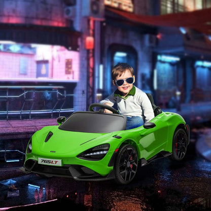 Qaba Mclaren 765lt Voiture Electrique 12 V Sous Licence Pour Enfants, Alimentée Par Batterie, Avec P