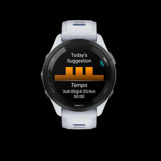 Garmin Forerunner® 265 Montre Gps Intelligente - Suivi De Fitness Avec Gps Multi-bande - Pierre Blanche