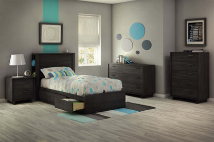 Fynn Twin Mates Bed With 3 Drawers - Grey Oak | Fynn Lit matelot 3 tiroirs Simple - Chêne gris | D83G7YEA