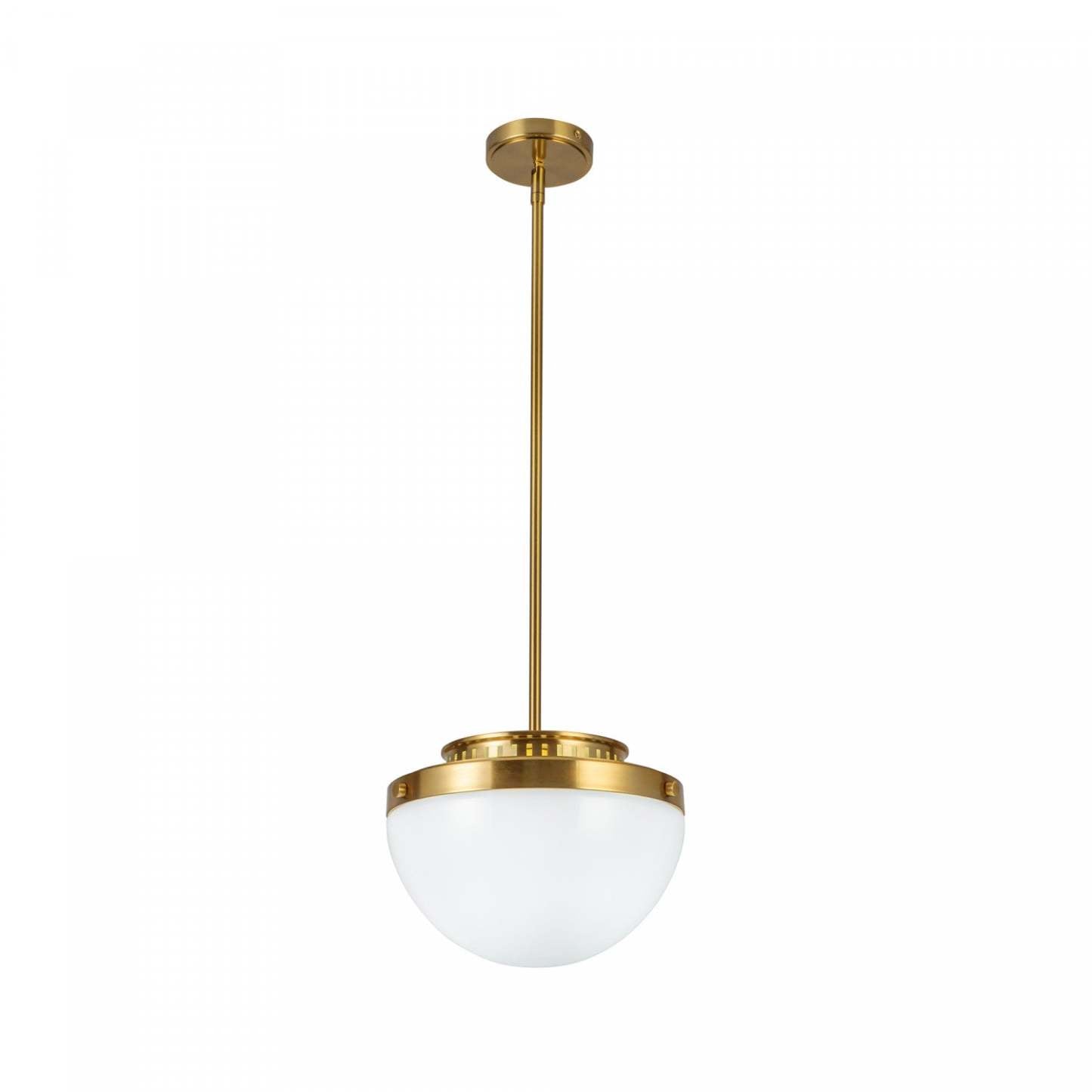 Suspension 1 lumière Dahlia 12, lampe en laiton brossé | Suspension A 1 lampe Dahlia De 12 po, Laiton Brosse