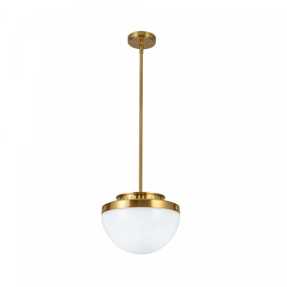 Suspension 1 lumière Dahlia 12, lampe en laiton brossé | Suspension A 1 lampe Dahlia De 12 po, Laiton Brosse