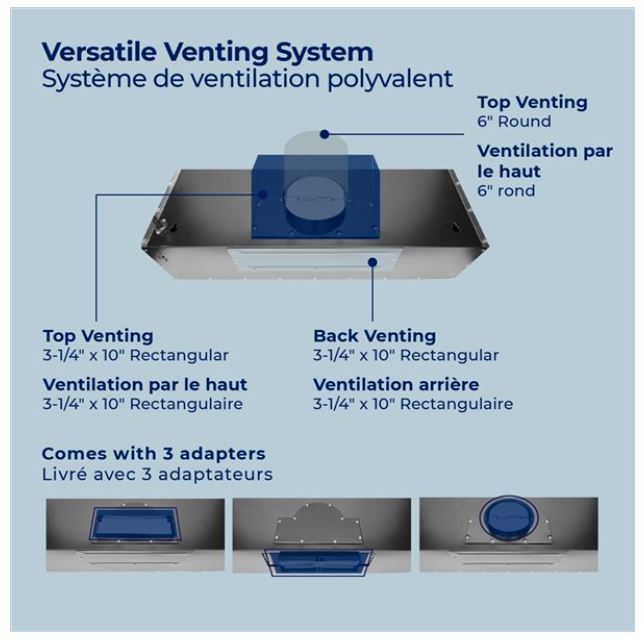 Hauslane 30 Under Cabinet Stainless Steel Range Hood - UC-PS18SS-30|Hotte de cuisinière sous l'armoire Hauslane de 30 po en acier inoxydable - UC-PS18SS-30