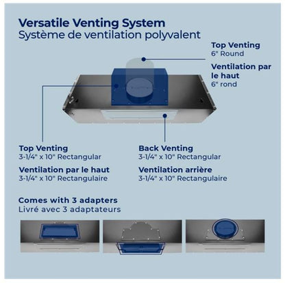 Hauslane 30 Under Cabinet Stainless Steel Range Hood - UC-PS18SS-30|Hotte de cuisinière sous l'armoire Hauslane de 30 po en acier inoxydable - UC-PS18SS-30