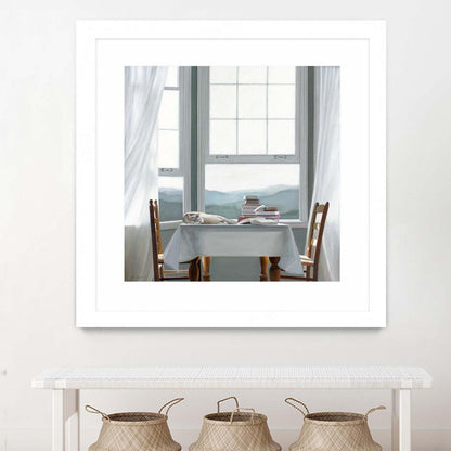 Œuvre d'art murale imprimée blanche et mate « Accidental Scholar » 30 x 30