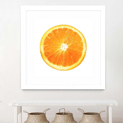 Œuvre d'art murale imprimée blanche et mate « Citrus Cultivar » 30 x 30