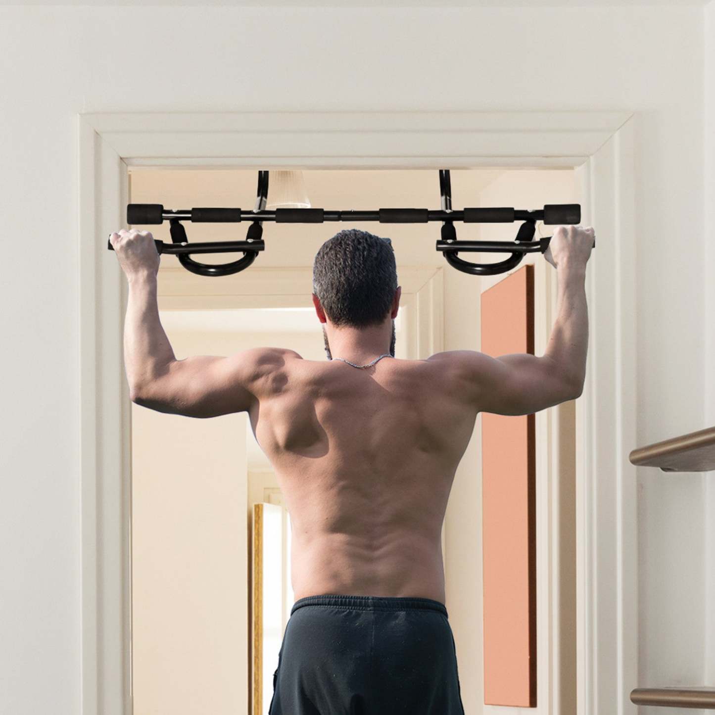 Soozier Barre de Traction pour Porte, Barre à Menton Multifonctionnelle, Équipement d'Exercice pour Porte pour Salle de Sport à Domicile | Homcom Barre de Traction pour Porte, Barre à Menton Portable, Barre de Trempage Multifonctionnelle P