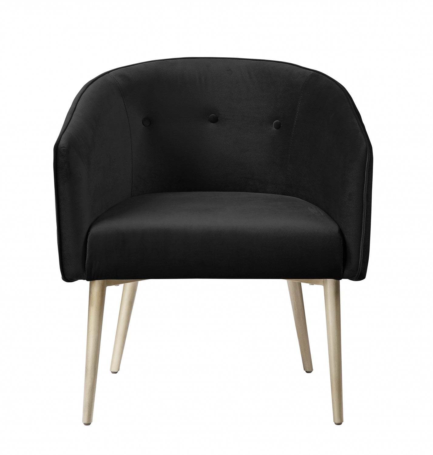 Velma Chaise d'appoint Velours Noir | Chaise D'appoint Velma En Velours Noir