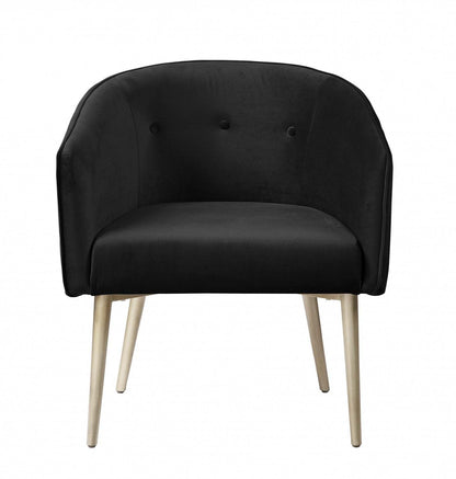 Velma Chaise d'appoint Velours Noir | Chaise D'appoint Velma En Velours Noir