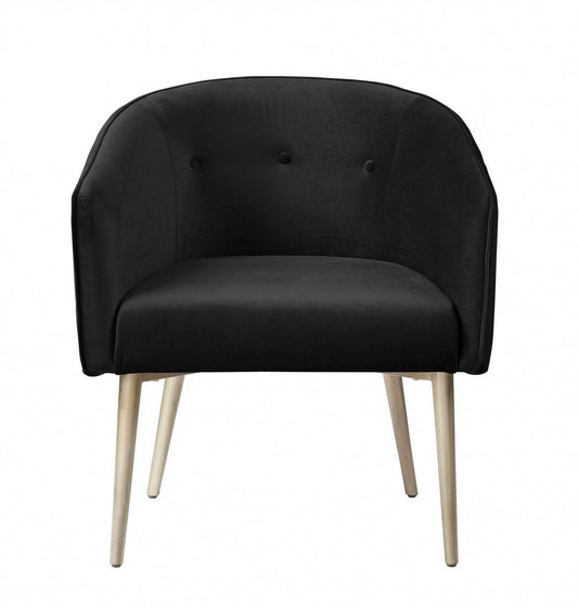 Velma Chaise d'appoint Velours Noir | Chaise D'appoint Velma En Velours Noir
