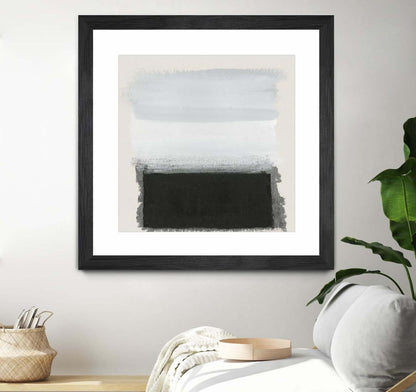 Star Night Interlude Matted and Framed Black 36x36 Wall Art|Œuvre d'art murale encadrée noire et mate « Star Night Interlude » 36 x 36