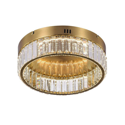 Stella One-Tier LED Brushed Brass Flush Mount|Plafonnier affleuré à 1 niveau Stella nickel satiné à DEL|D06H1XBI