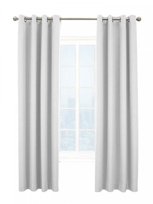 Thermaplus Kelly White Blackout Grommet Curtain Panel - 52 x 95|Panneau de rideau occultant à œillets Kelly blanc de Thermaplus - 52 x 95