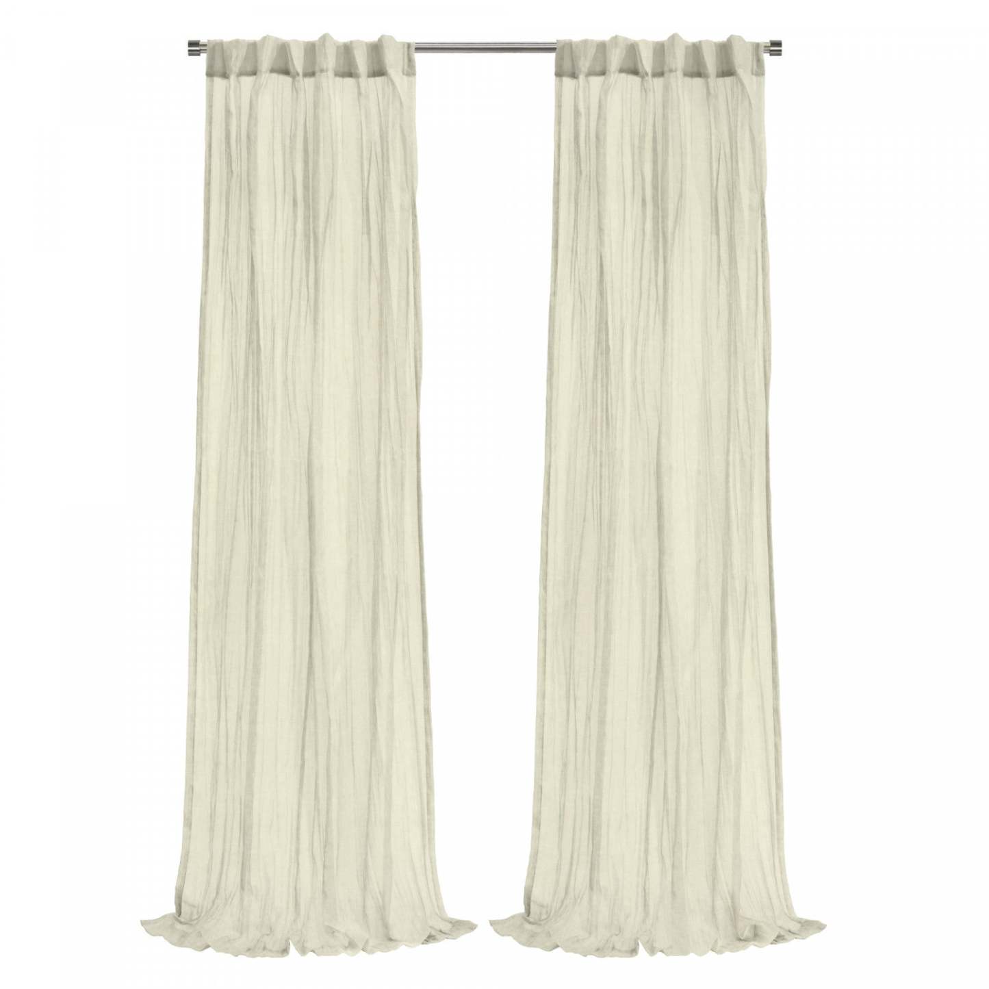 Panneau de rideau transparent Paloma gris à double têtes d'Habitat - 52 x 95|Habitat Paloma Grey Sheer Dual Header Curtain Panel - 52 x 95