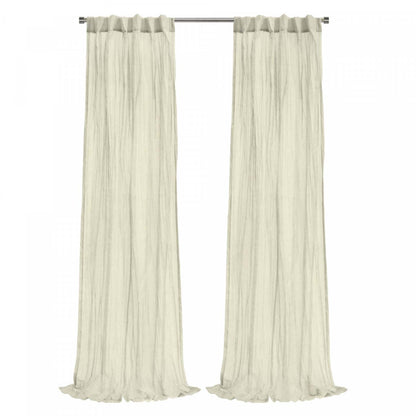 Panneau de rideau transparent Paloma gris à double têtes d'Habitat - 52 x 95|Habitat Paloma Grey Sheer Dual Header Curtain Panel - 52 x 95