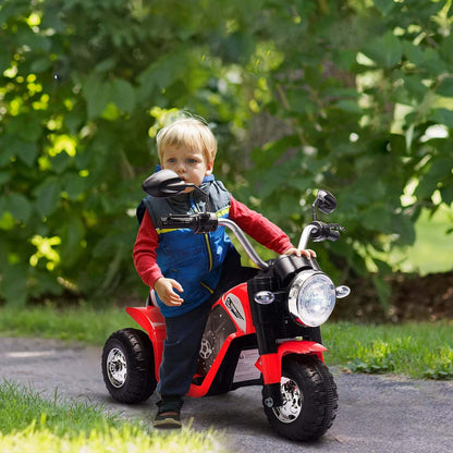 Aosom Kids Moto électrique Ride-on Toy 3-roues Batterie Alimente Moto Rechargeable 6v Avec Klaxo