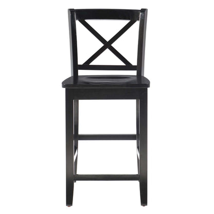 Tabouret Torino X-Back Counter-Height - Noir|Tabouret Torino de hauteur comptoir avec dossier en X - noir