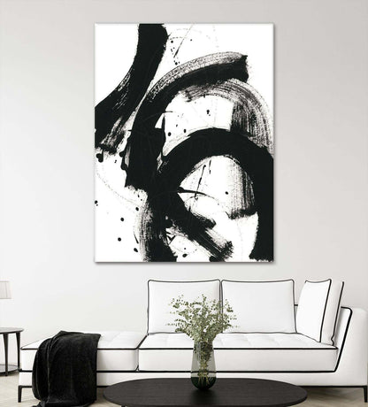 Œuvre d'art murale géante « Onyx Gesture II » 72 x 54