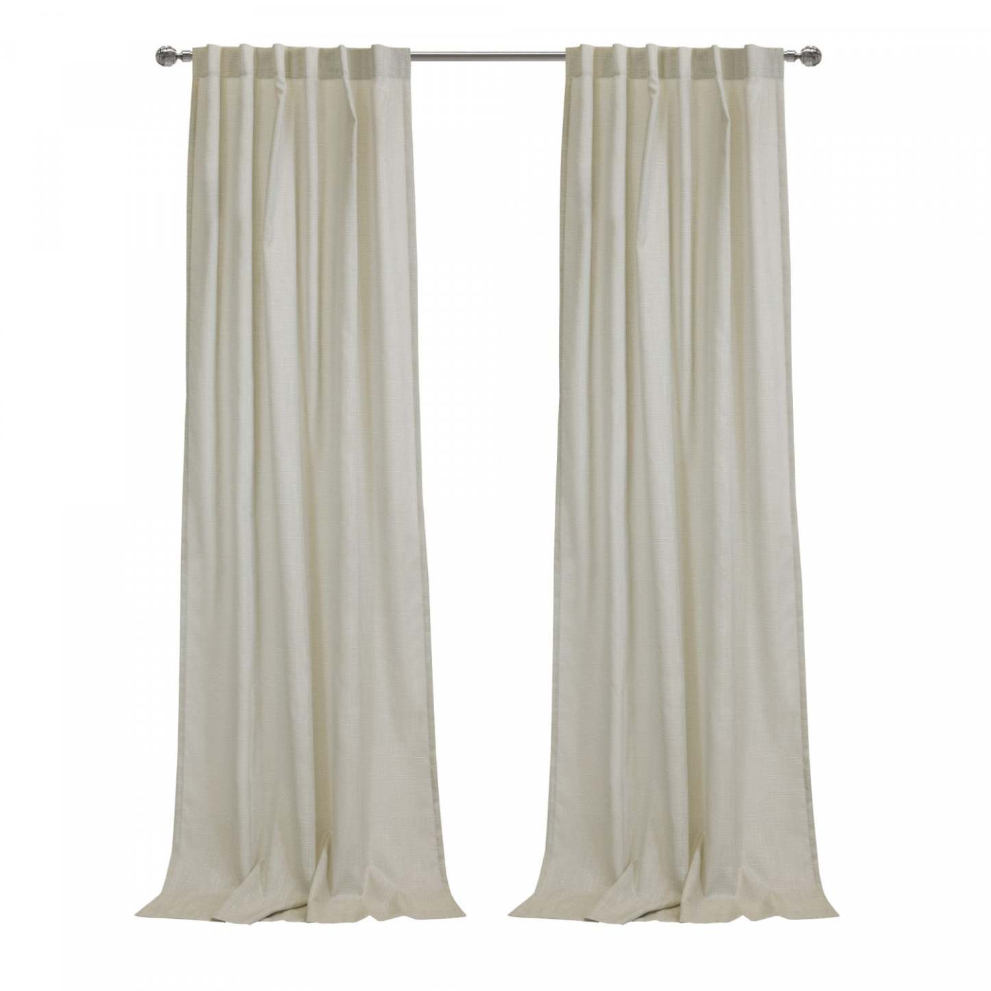 Habitat Bolton Linen Light Filtering Dual Header Curtain Panel - 52 x 108|Panneau de rideau filtrant la lumière Bolton apparence lin à double têtes d'Habitat - 52 x 108