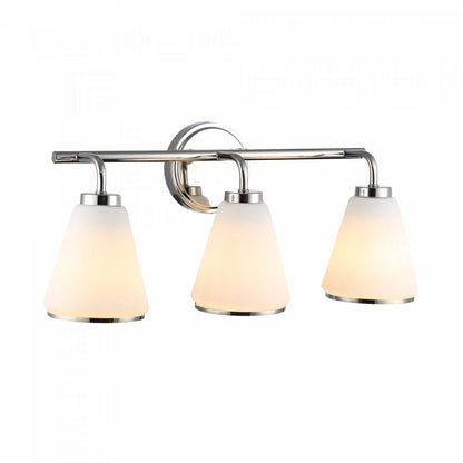 Zoey 3 Light Bathroom Vanity, Polished Nickel Lamp | Meuble-lavabo Zoey à 3 lampes, nickel poli